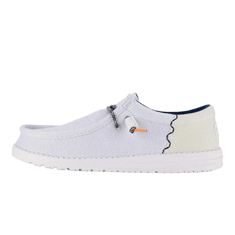 HEYDUDE Men Wally Funk Open Mesh White White Size 9 Lightweight Slip On Loafers